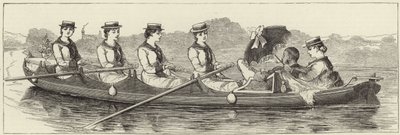 Sketches from a steam launch at Henley Regatta by English School
