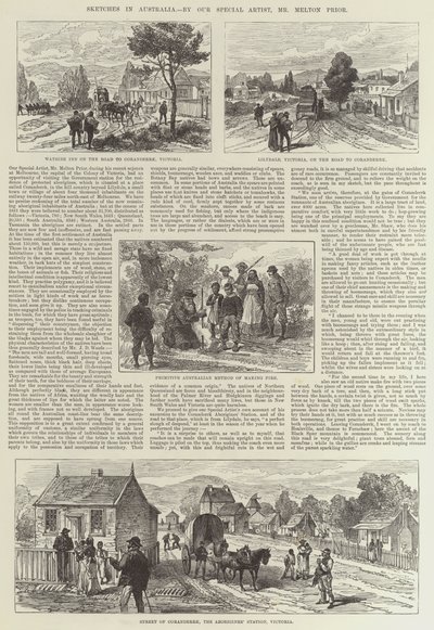 Sketches in Australia by English School