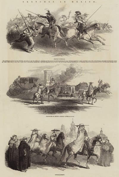 Sketches in Mexico by English School