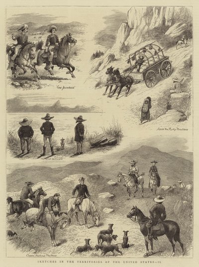 Sketches in the Territories of the United States, II by English School