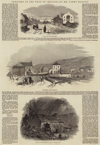 Sketches in the West of Ireland (engraving) by English School