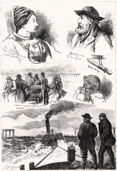 Sketches of the Tay Bridge Disaster by English School