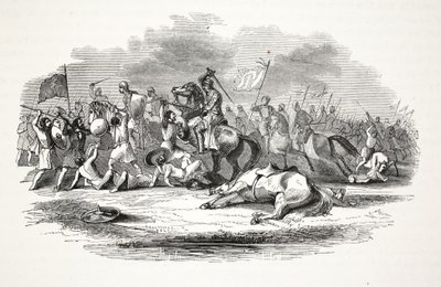 Skirmish in the Vicinity of Chirk Castle by English School