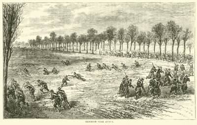 Skirmish Near Autun by English School