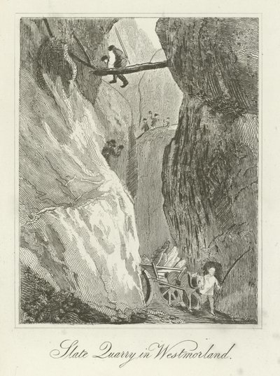 Slate Quarry in Westmorland by English School