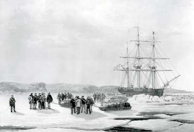 Sledge Party Leaving HMS Investigator in Mercy Bay, Under Command of Lieutenant Gurney Creswell by English School