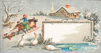 Sledding in winter by English School