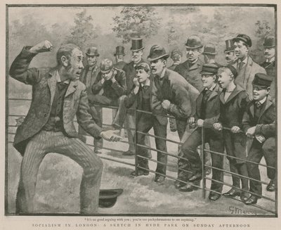 Socialism in London: A Sketch in Hyde Park on Sunday Afternoon by English School