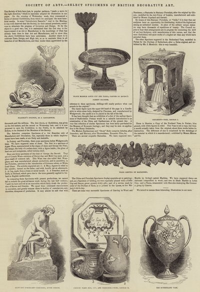 Society of Arts, Select Specimens of British Decorative Art (engraving) by English School