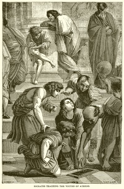 Socrates Teaching the Youths of Athens by English School