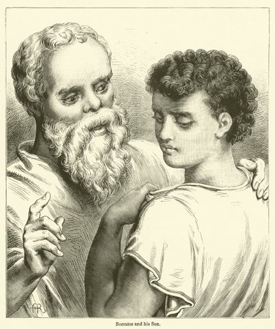 Socrates and His Son by English School
