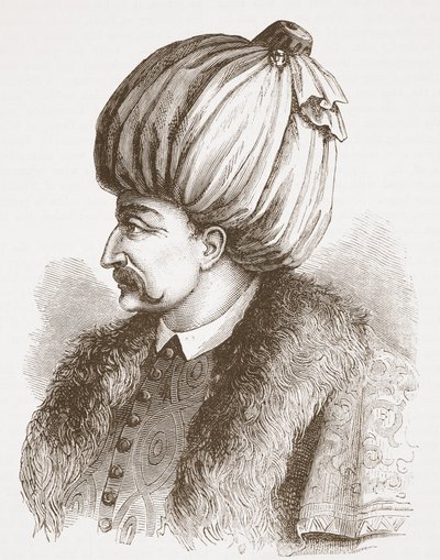 Soliman the Magnificent (from a print in the Bibliotheque Nationale) by English School