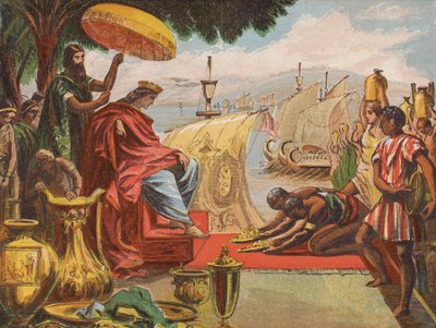 Solomon in His Glory by English School