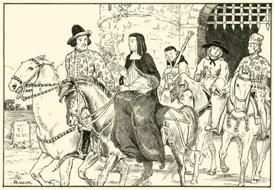 Some of the Canterbury Pilgrims by English School