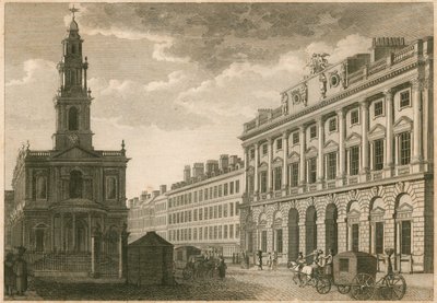 Somerset House and St Mary-le-Strand, The Strand, London by English School