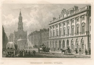 Somerset House and St Mary-le-Strand, The Strand, London by English School