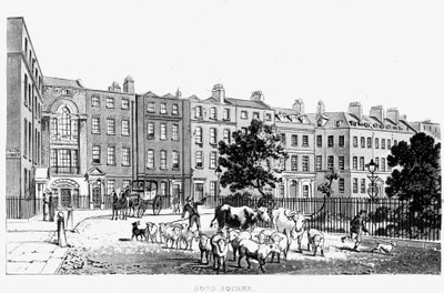 South West Corner of Soho Square, 1816 by English School
