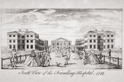 South view of the Foundling Hospital, London by English School