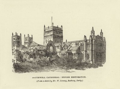 Southwell Cathedral, before Restoration by English School