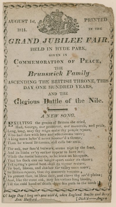Souvenir of the Grand Jubilee Fair Held in Hyde Park, London by English School