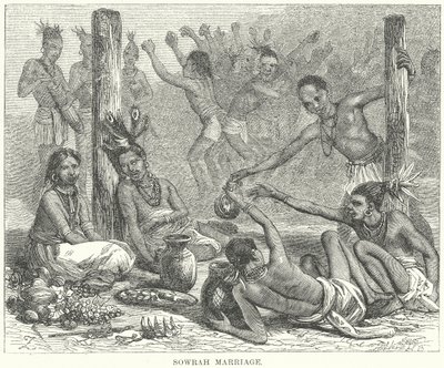 Sowrah Marriage (engraving) by English School