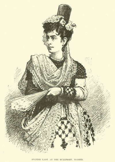 Spanish Lady at the Bullfight, Madrid by English School