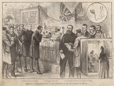 Speaking to Paris from London at the Completion of the Anglo-French Telephone by English School