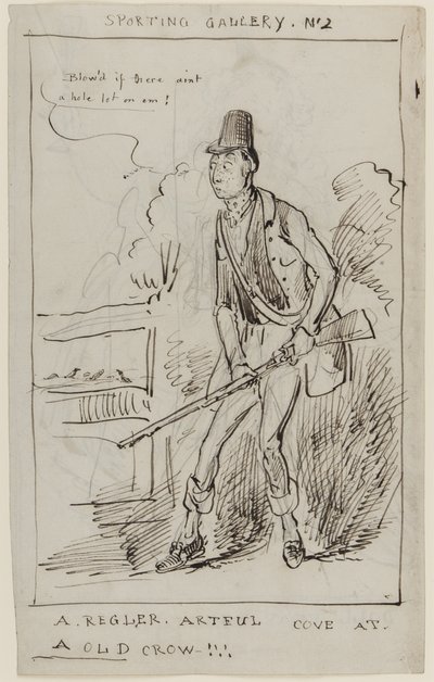 Sporting Gallery No.2, A Regler, Artful Cove at a Old Crow by English School