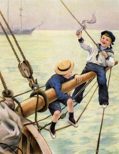 Sprites on the Bowsprit by English School