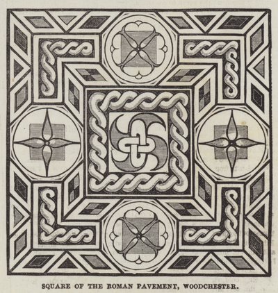 Square of the Roman Pavement, Woodchester by English School