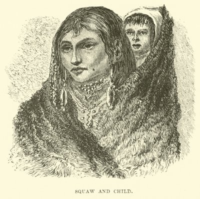 Squaw and child by English School