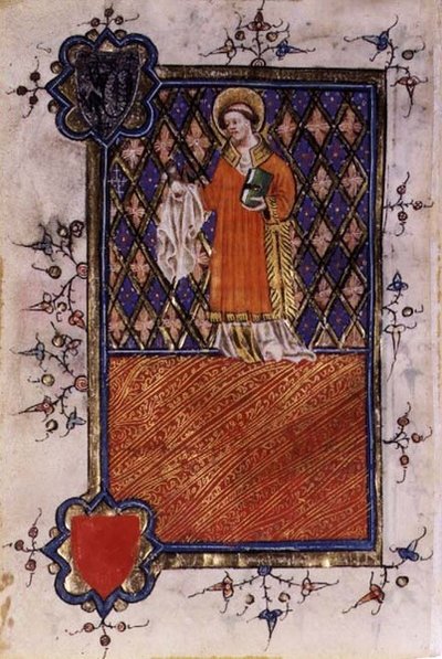 St. Barnabus, from a book of hours, c.1400-40 by English School