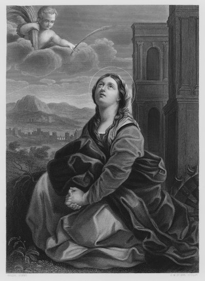 St Catherine, from the picture in the Royal Collection by English School