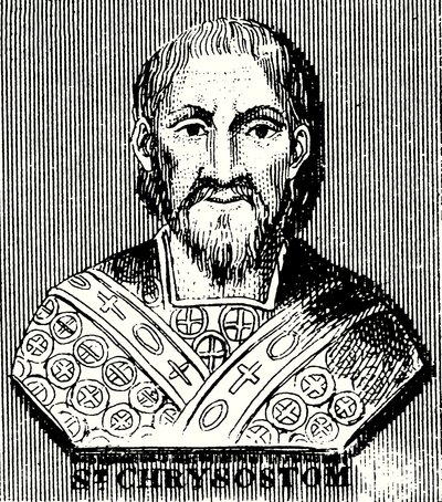 St Chrysostom (engraving) by English School