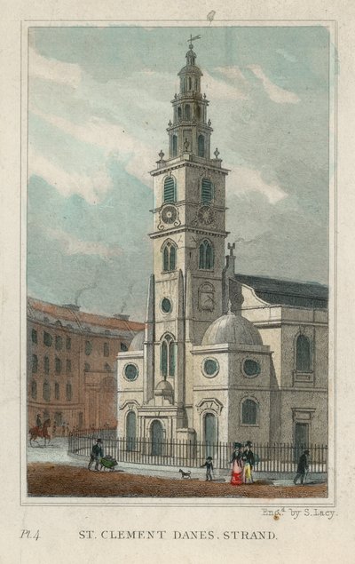 St Clement Danes on the Strand by English School