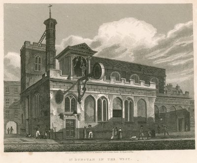 St Dunstan in the West; St Dunstans Church, Fleet Street, London by English School