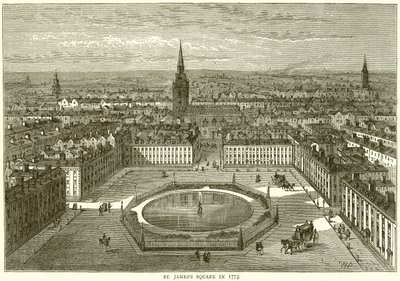 St. Jamess Square in 1773 by English School