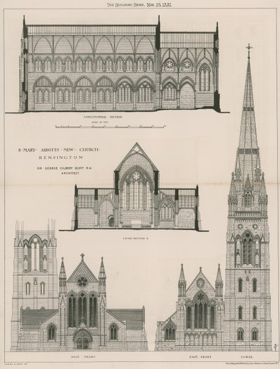 St Mary Abbotts new church, Kensington by English School