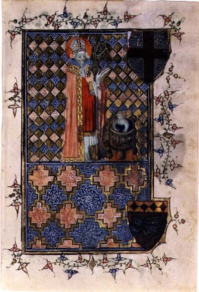St. Nicholas Reviving a Youth, from a book of hours, c.1400-40 by English School