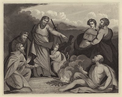 St Paul Shakes the Viper from His Hand by English School