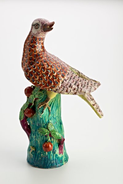 Staffordshire figure of a bird, c.1750-1850 by English School