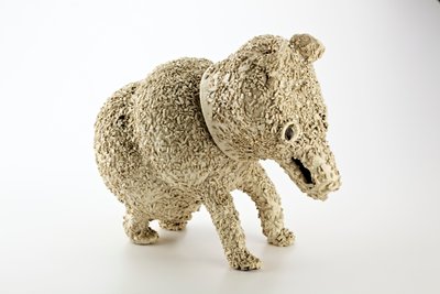 Staffordshire jug in the form of a muzzled bear, 1740 by English School