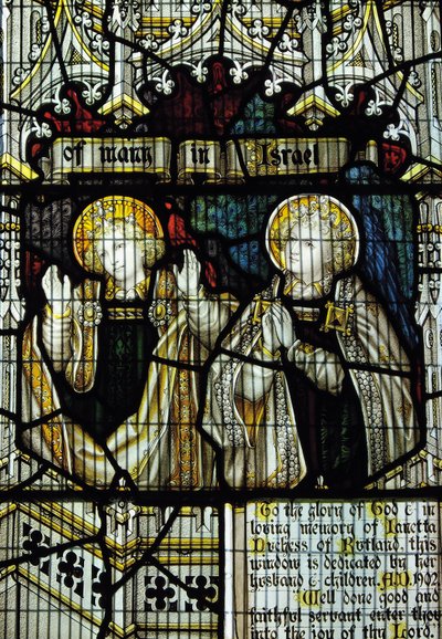 Stained glass window dedicated to Janetta, 7th Duchess of Rutland, South Transept by English School