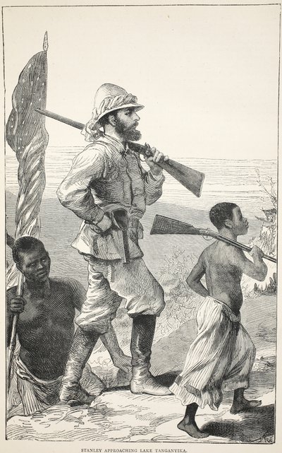 Stanley approaching Lake Tanganyika, illustration from The Pictorial Edition of the Life and Discoveries of David Livingstone by J. Ewing Richie by English School
