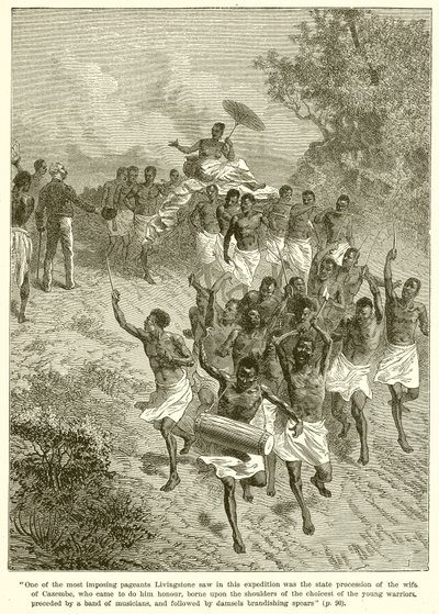 State Procession of the Wife of Cazembe by English School