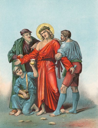 Station X Jesus is Stripped of his Garments and Offered Vinegar and Gall by English School