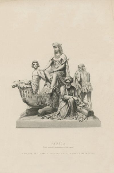 Statue Depicting Africa Adorning the Albert Memorial by English School