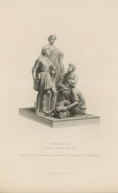 Statue Depicting Commerce which Adorns the Albert Memorial by English School