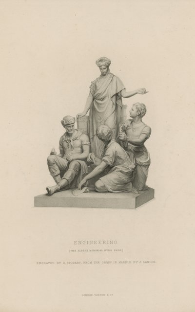 Statue Depicting Engineering which Adorns the Albert Memorial by English School