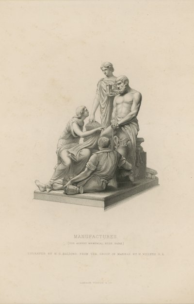 Statue Depicting Manufactures which Adorns the Albert Memorial by English School